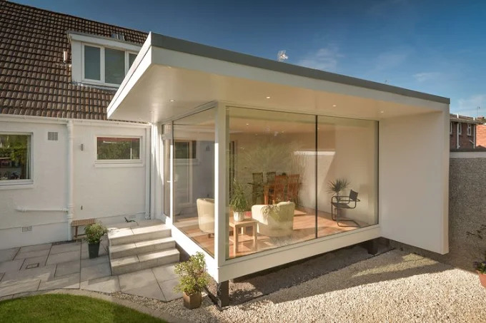 Contemporary Glass Garden Room Extension — SES Renovations project in Central Scotland