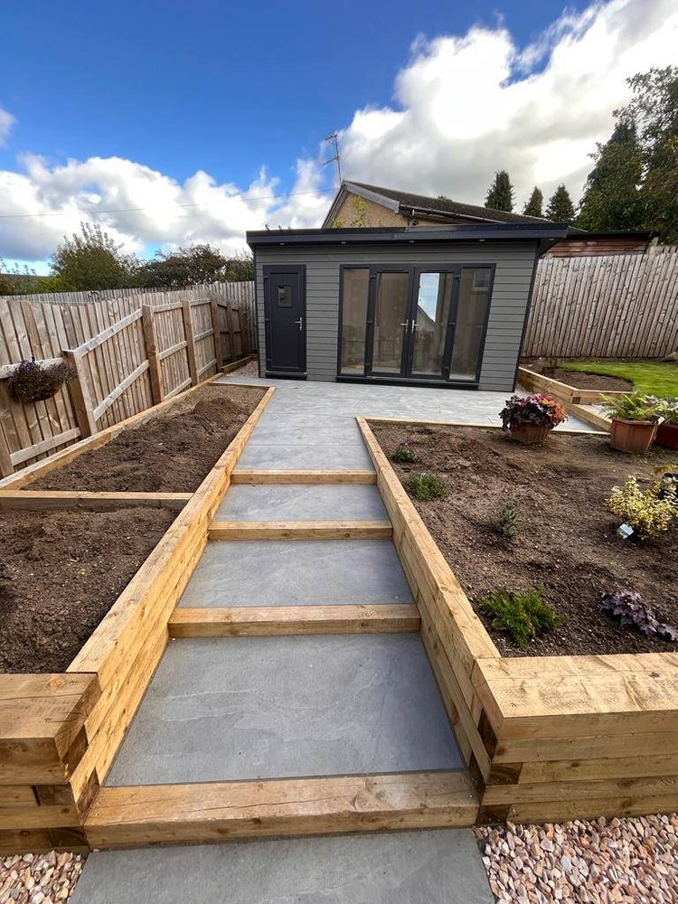 Outdoor landscaping project